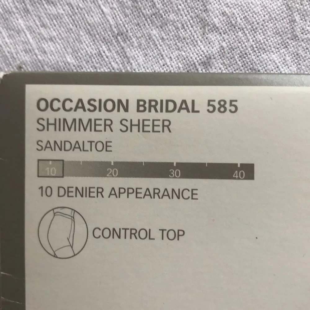 Givenchy Bridal shimmer control top sandal, toe stockings size C￼